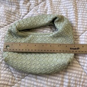 Mali + Lili Cute Handheld Green Woven Handbag